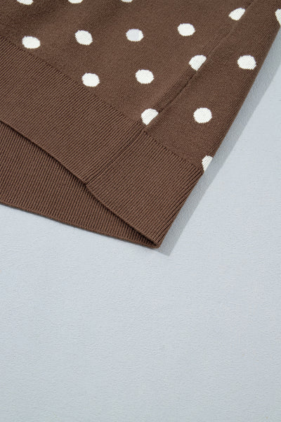 Mocha Dot Dolman Sweater
