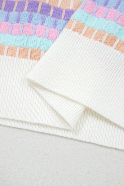 Violet Horizon Stripe Sweater