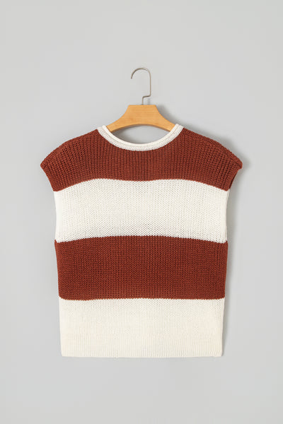 Canyon Stripe V-Neck Sweater