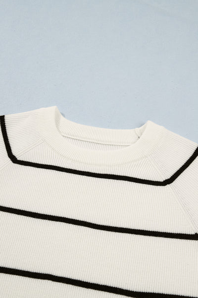 Seaside Stripe Ribbed Sweater Tee