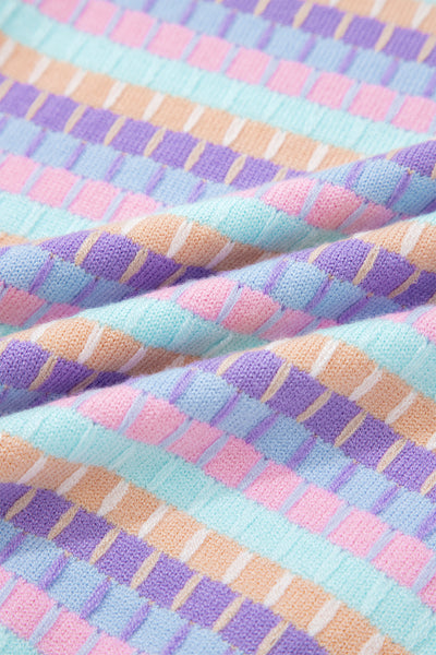 Violet Horizon Stripe Sweater