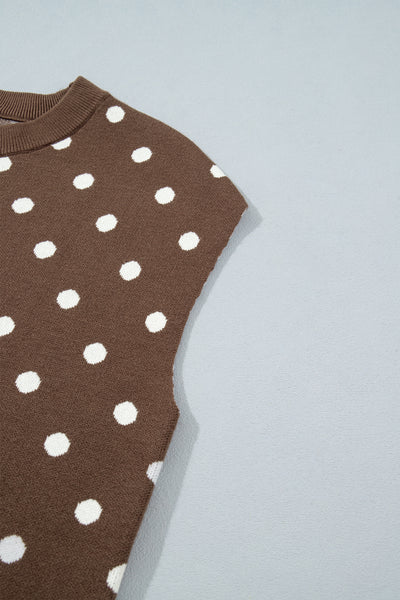 Mocha Dot Dolman Sweater