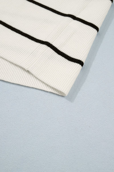 Seaside Stripe Ribbed Sweater Tee