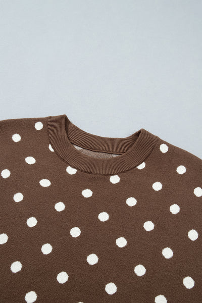 Mocha Dot Dolman Sweater