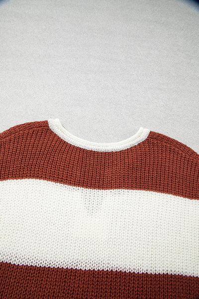 Canyon Stripe V-Neck Sweater