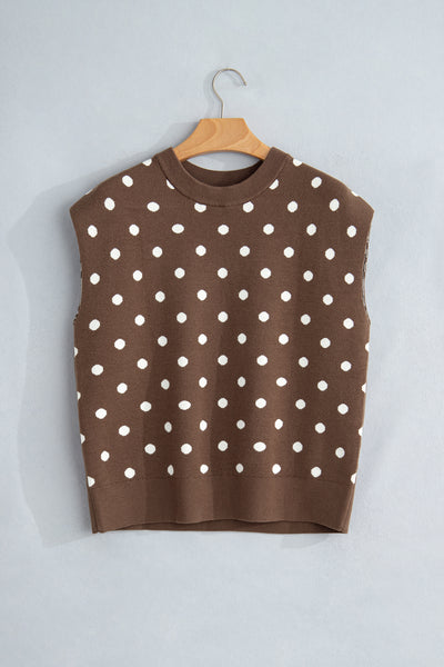 Mocha Dot Dolman Sweater