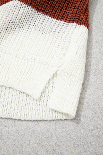 Canyon Stripe V-Neck Sweater