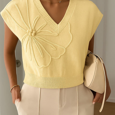 Chic Blossom Sweater Vest
