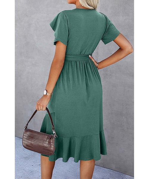 Willow Grace Ruffle Midi Dress