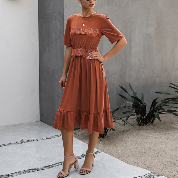 Autumn Grace Lace Midi Dress