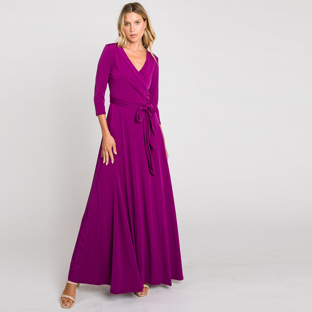 Love Kuza Magenta Venechia Maxi Wrap Dress Love, Kuza Love Kuza Magenta Venechia Maxi Wrap Dress Love, Kuza