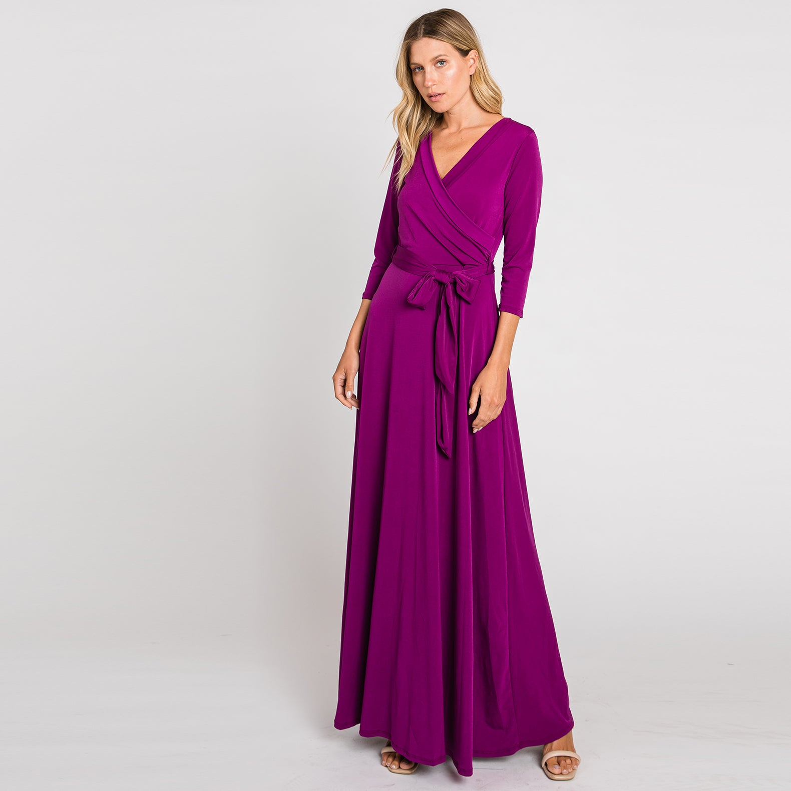 ワンピース Full Of Love Long Dress Love Kuza Magenta Venechia Maxi Wrap Dress – Love, Kuza