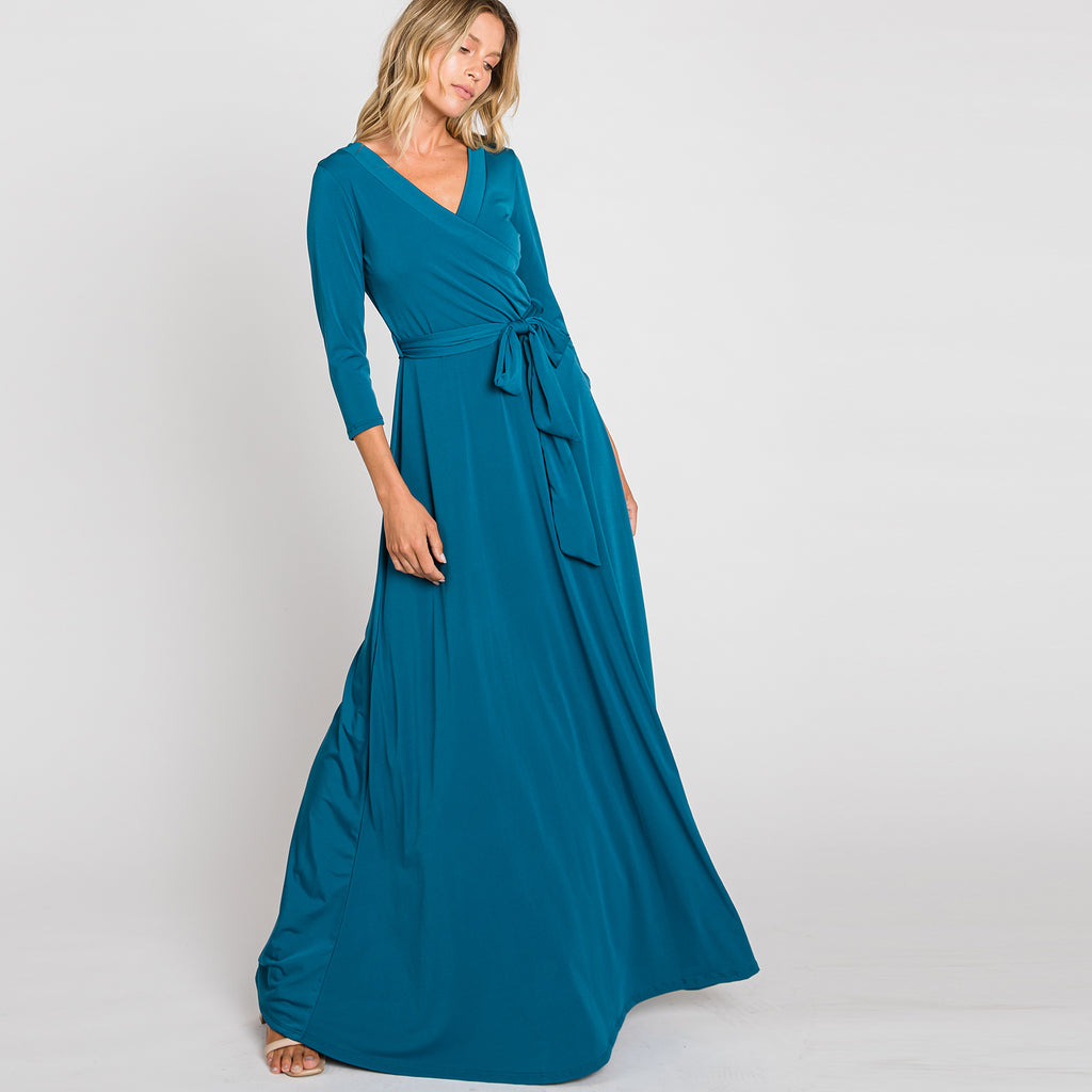 Love Kuza Jade Venechia Maxi Wrap Dress Jade / Small (2-4) Love Kuza Jade Venechia Maxi Wrap Dress Jade / Small (2-4)