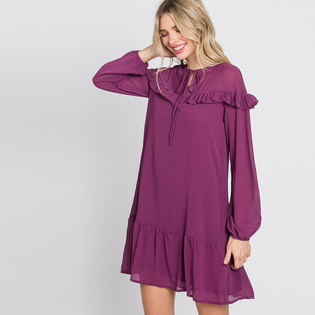 plum casual dress Showmall Women's Plus Dresses Short Sleeves Floral Casual T-Shirt Dresses with Pockets 3X Plum Hibiscus Border Print, Size: 3XL, Purple