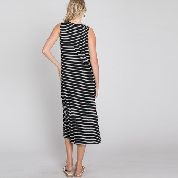 Classic Stripe Midi Dress