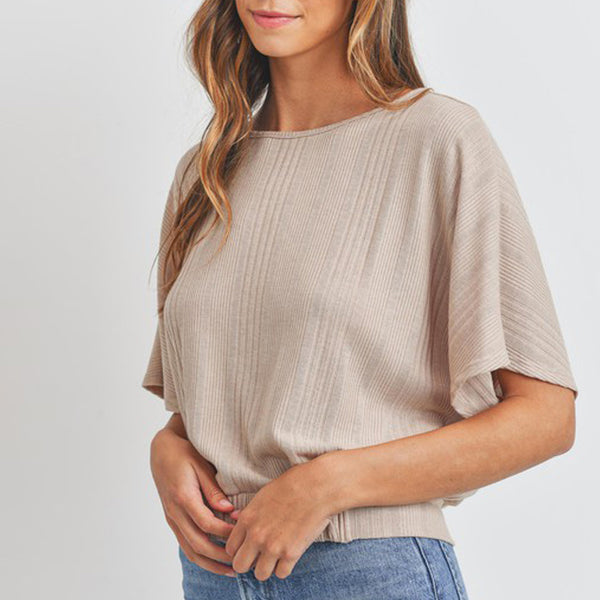 Dolman Attraction Ribbed Top