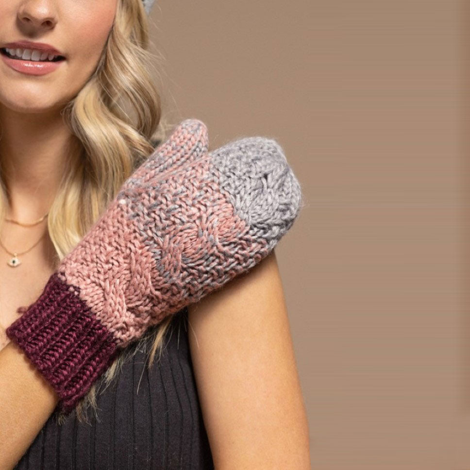 Chunky Cable Knit Mittens