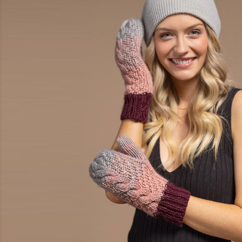 Chunky Cable Knit Mittens