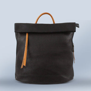 Foldover Leather Backpack - Love, Kuza