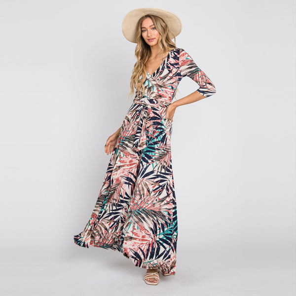 Palm Paradise Venechia Maxi Wrap Dress