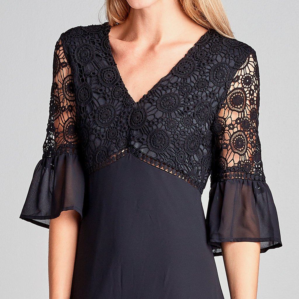 medallion lace dress Medallion Lace A-Line Dress
