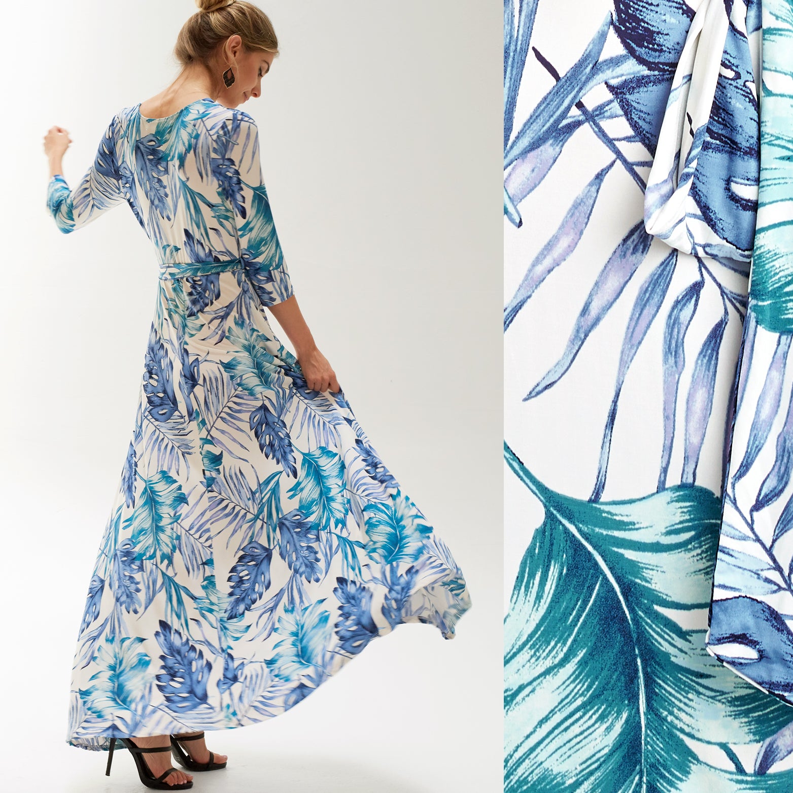 love kuza maxi dress Love, Kuza | Vivid Floral Twist Maxi Dress | Blue | Xl