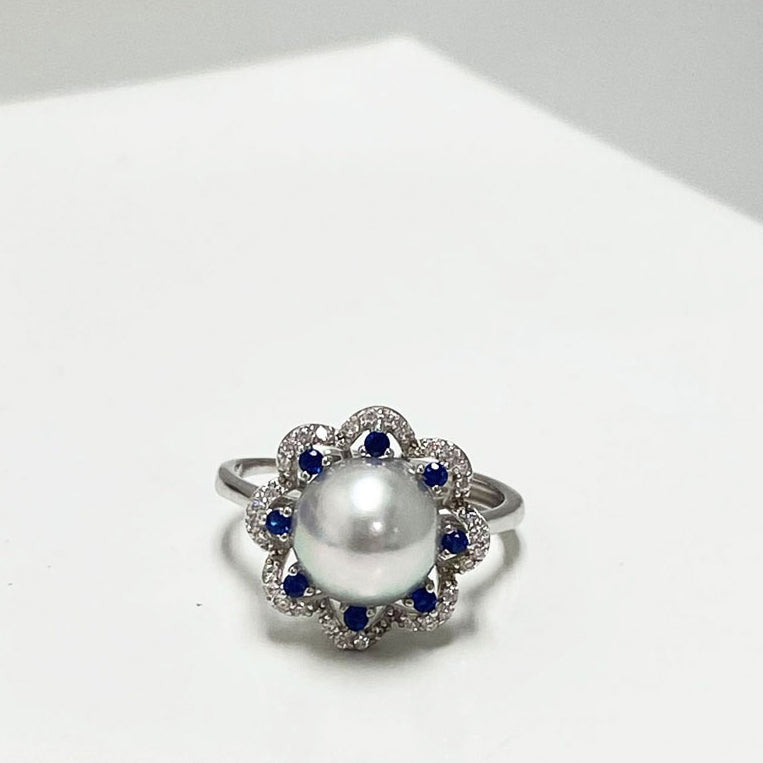 Dikuza - Aster Akoya Pearl Flower Ring – Love, Kuza