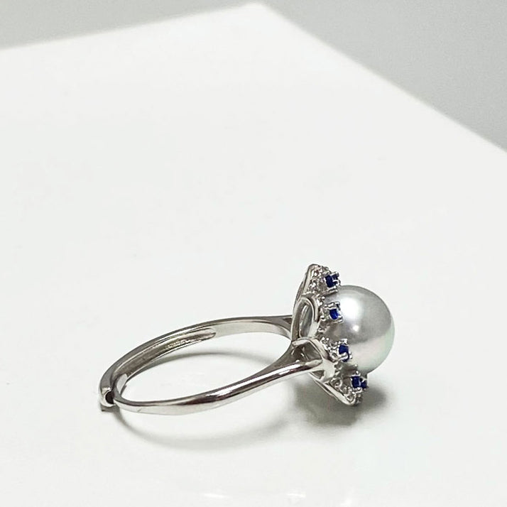 Akoya Pearl Flower Ring SV950/13号 Dikuza - Aster Akoya Pearl Flower Ring – Love, Kuza