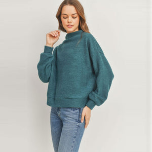 Hunter Green Brushed Bliss Pullover