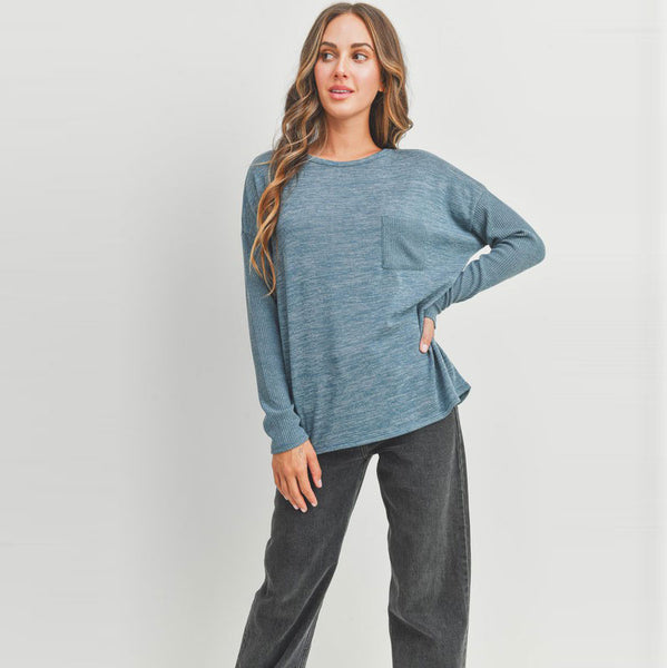 Two Tone Pocket Top