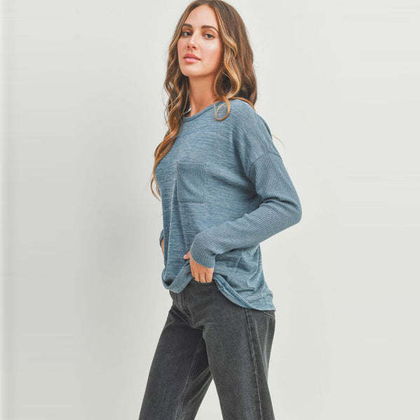 Two Tone Pocket Top